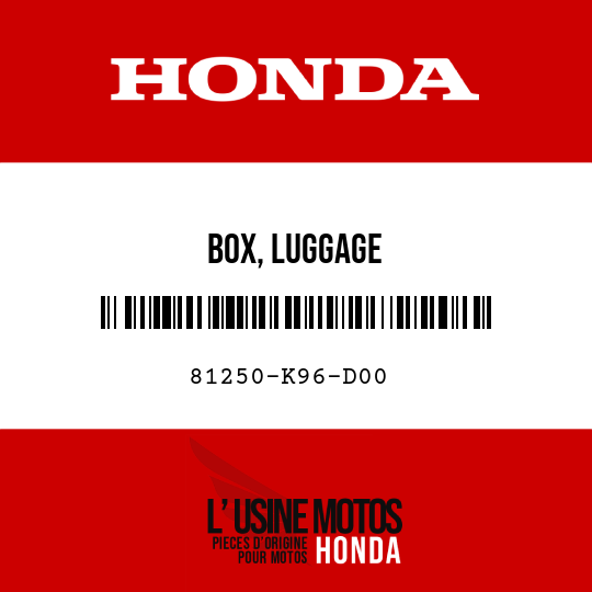 image de 81250-K96-D00 BOX, LUGGAGE