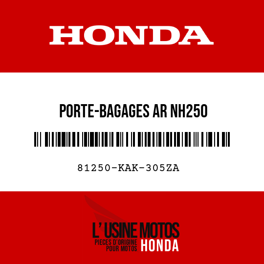 image de 81250-KAK-305ZA PORTE-BAGAGES AR NH250 