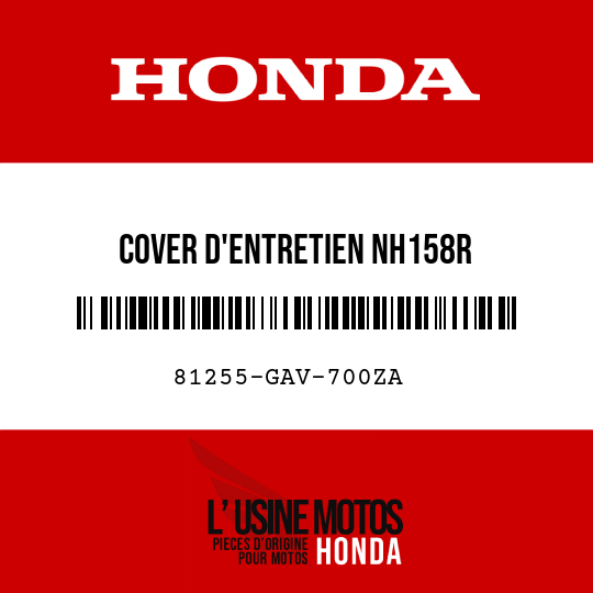 image de 81255-GAV-700ZA COVER D'ENTRETIEN NH158R