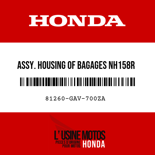 image de 81260-GAV-700ZA ASSY. HOUSING OF BAGAGES NH158R