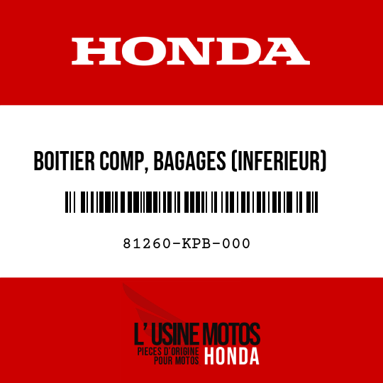 image de 81260-KPB-000 BOITIER COMP, BAGAGES (INFERIEUR)