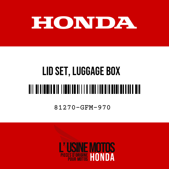 image de 81270-GFM-970 LID SET, LUGGAGE BOX