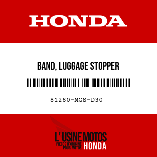 image de 81280-MGS-D30 BAND, LUGGAGE STOPPER