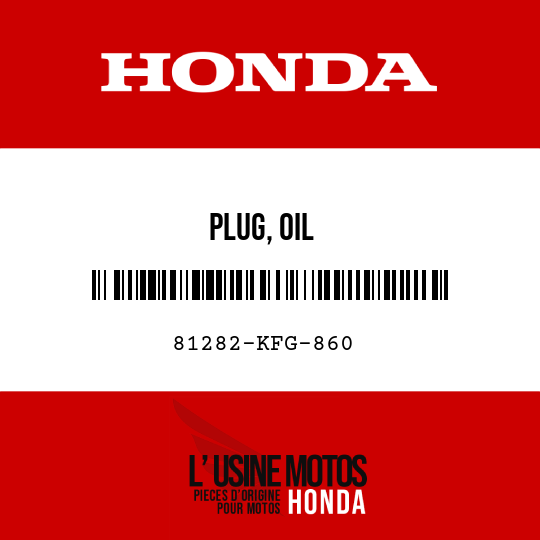 image de 81282-KFG-860 PLUG, OIL