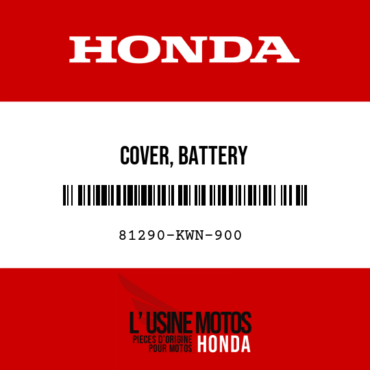 image de 81290-KWN-900 COVER, BATTERY