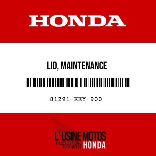 image de 81291-KEY-900 LID, MAINTENANCE