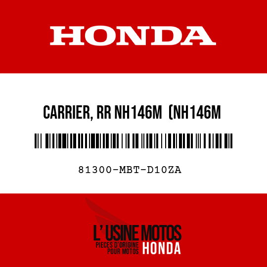 image de 81300-MBT-D10ZA CARRIER, RR NH146M  (NH146M ACCURATE SILVER METALLIC)