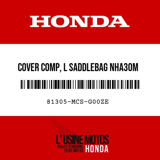 image de 81305-MCS-G00ZE COVER COMP, L SADDLEBAG NHA30M  (NHA30M DIGITAL SILVER METALLIC)