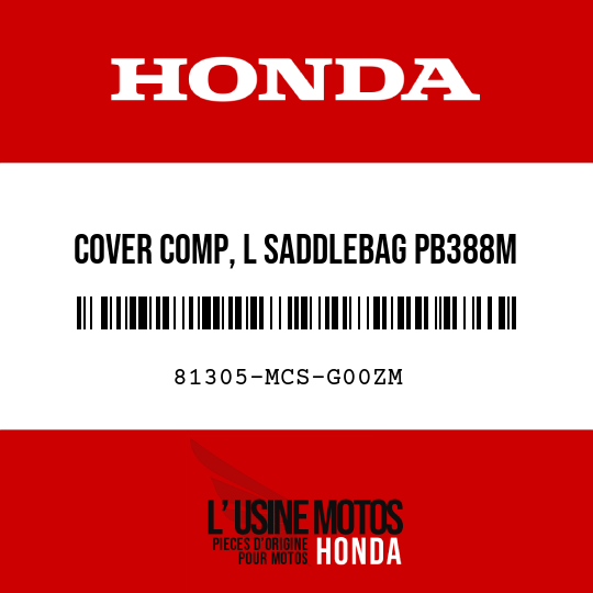image de 81305-MCS-G00ZM COVER COMP, L SADDLEBAG PB388M (PB388M ION BLUE METALLIC)