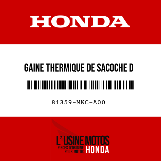 image de 81359-MKC-A00 GAINE THERMIQUE DE SACOCHE D