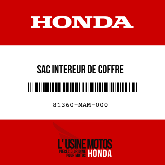 image de 81360-MAM-000 SAC INTEREUR DE COFFRE
