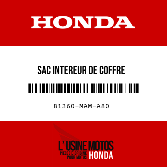 image de 81360-MAM-A80 SAC INTEREUR DE COFFRE