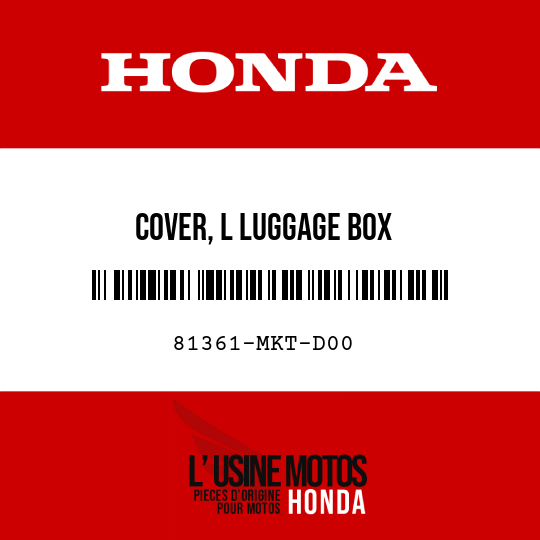 image de 81361-MKT-D00 COVER, L LUGGAGE BOX