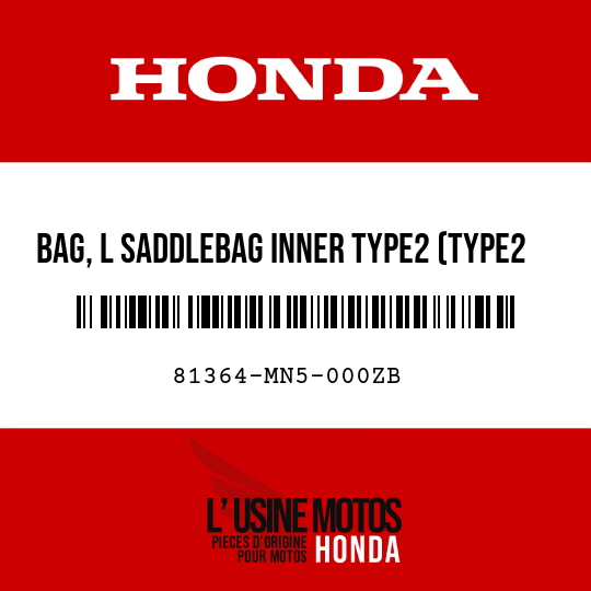 image de 81364-MN5-000ZB BAG, L SADDLEBAG INNER TYPE2 (TYPE2 )
