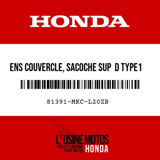 image de 81391-MKC-L20ZB ENS COUVERCLE, SACOCHE SUP  D TYPE1