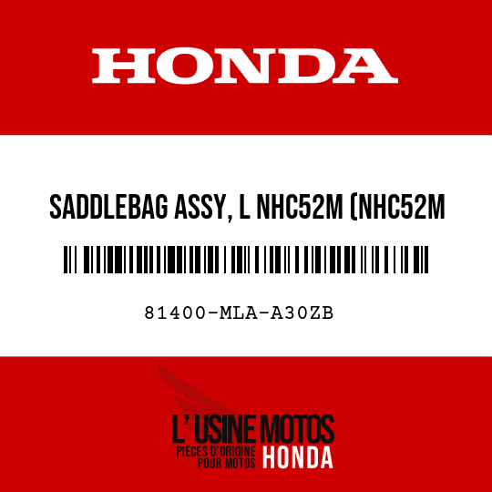image de 81400-MLA-A30ZB SADDLEBAG ASSY, L NHC52M (NHC52M GUNMETAL BLACK METALLIC)