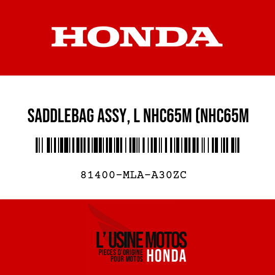 image de 81400-MLA-A30ZC SADDLEBAG ASSY, L NHC65M (NHC65M IRIDIUM GRAY METALLIC)