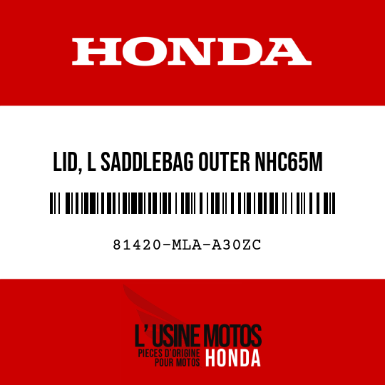 image de 81420-MLA-A30ZC LID, L SADDLEBAG OUTER NHC65M (NHC65M IRIDIUM GRAY METALLIC)