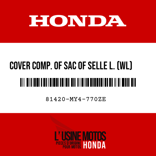 image de 81420-MY4-770ZE COVER COMP. OF SAC OF SELLE L. (WL) TYPE2