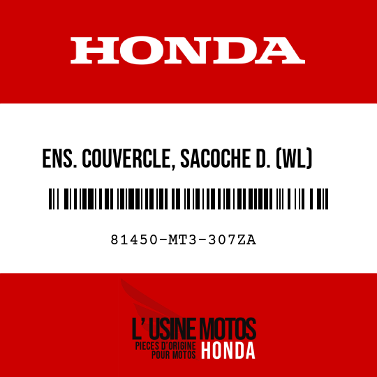 image de 81450-MT3-307ZA ENS. COUVERCLE, SACOCHE D. (WL) NH284M/TYPE1 