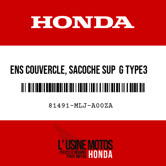 image de 81491-MLJ-A00ZA ENS COUVERCLE, SACOCHE SUP  G TYPE3