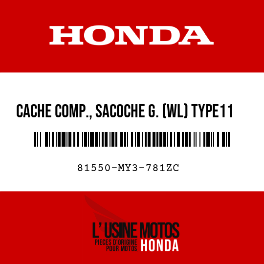 image de 81550-MY3-781ZC CACHE COMP., SACOCHE G. (WL) TYPE11 