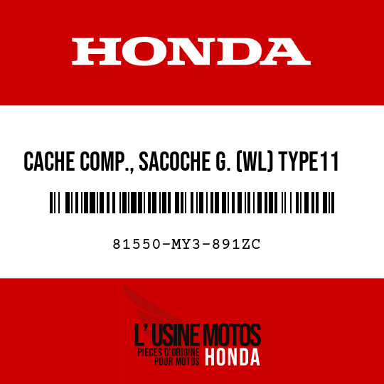 image de 81550-MY3-891ZC CACHE COMP., SACOCHE G. (WL) TYPE11 