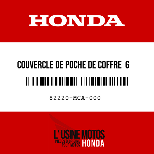 image de 82220-MCA-000 COUVERCLE DE POCHE DE COFFRE  G