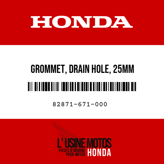 image de 82871-671-000 GROMMET, DRAIN HOLE, 25MM