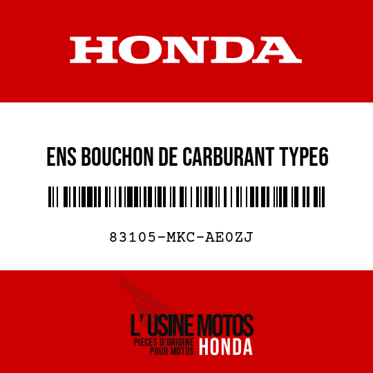 image de 83105-MKC-AE0ZJ ENS BOUCHON DE CARBURANT TYPE6