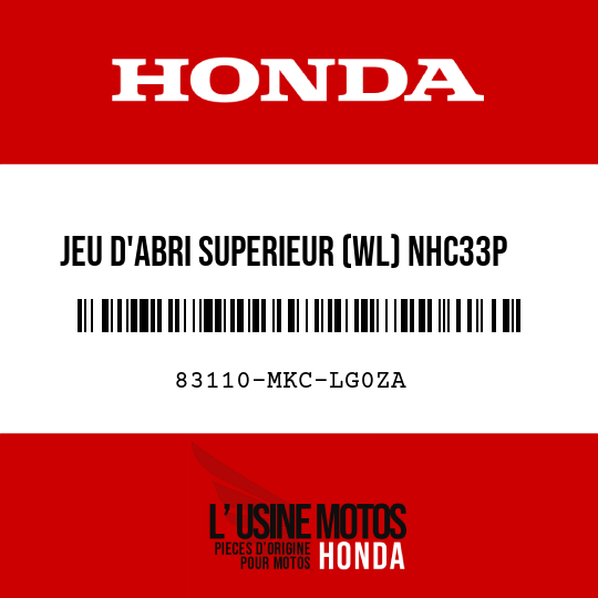 image de 83110-MKC-LG0ZA JEU D'ABRI SUPERIEUR (WL) NHC33P