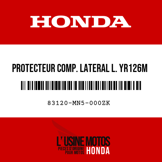 image de 83120-MN5-000ZK PROTECTEUR COMP. LATERAL L. YR126M