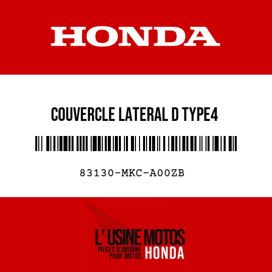 image de 83130-MKC-A00ZB COUVERCLE LATERAL D TYPE4