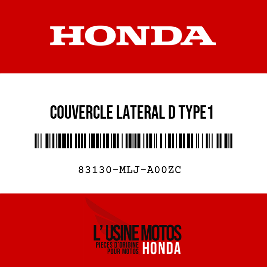 image de 83130-MLJ-A00ZC COUVERCLE LATERAL D TYPE1