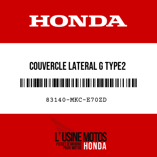 image de 83140-MKC-E70ZD COUVERCLE LATERAL G TYPE2