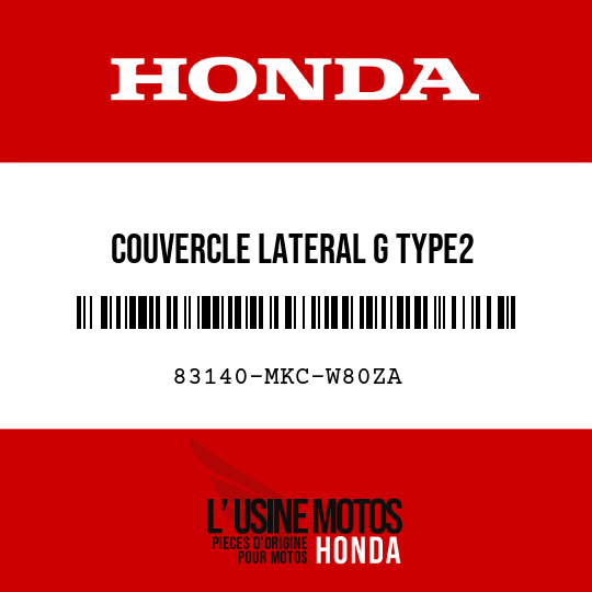 image de 83140-MKC-W80ZA COUVERCLE LATERAL G TYPE2