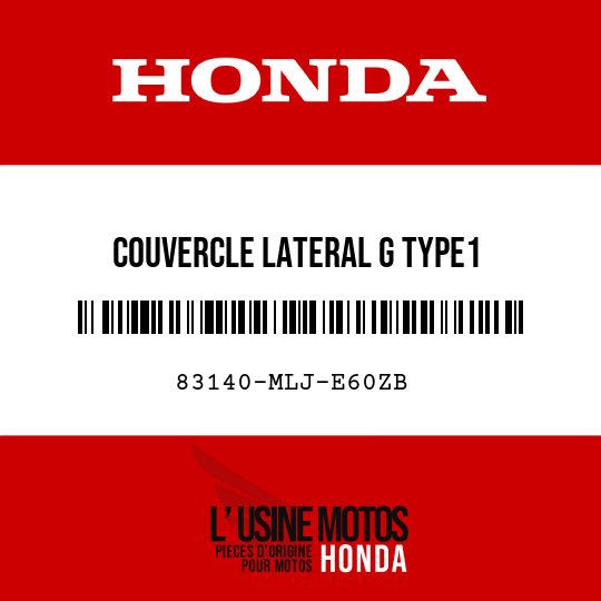 image de 83140-MLJ-E60ZB COUVERCLE LATERAL G TYPE1