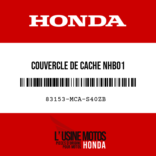 image de 83153-MCA-S40ZB COUVERCLE DE CACHE NHB01