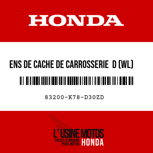 image de 83200-K78-D30ZD ENS DE CACHE DE CARROSSERIE  D (WL) TYPE1