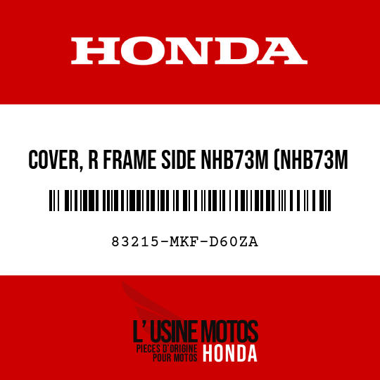 image de 83215-MKF-D60ZA COVER, R FRAME SIDE NHB73M (NHB73M MAT ALPHA SILVER METALLIC)