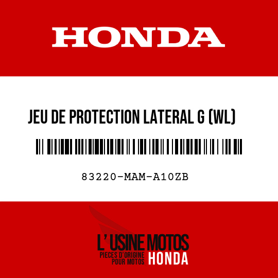 image de 83220-MAM-A10ZB JEU DE PROTECTION LATERAL G (WL) TYPE9 
