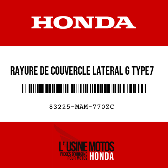 image de 83225-MAM-770ZC RAYURE DE COUVERCLE LATERAL G TYPE7 