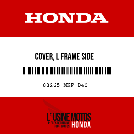 image de 83265-MKF-D40 COVER, L FRAME SIDE