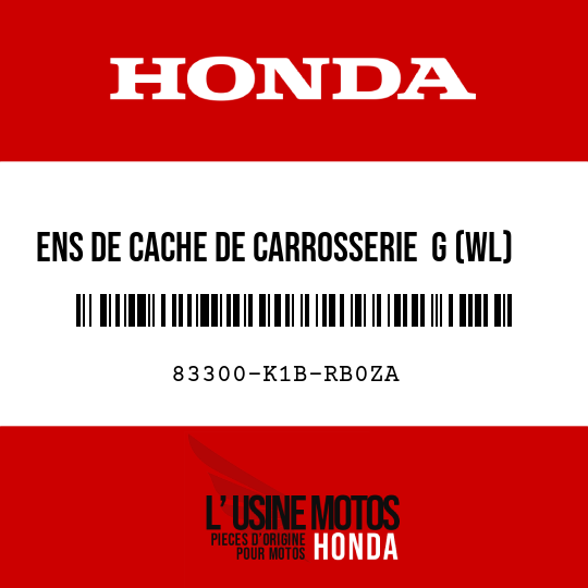 image de 83300-K1B-RB0ZA ENS DE CACHE DE CARROSSERIE  G (WL) TYPE1