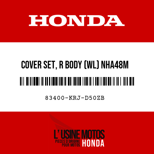 image de 83400-KRJ-D50ZB COVER SET, R BODY (WL) NHA48M (NHA48M QUASAR SILVER METALLIC)