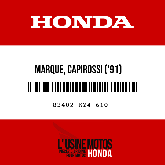 image de 83402-KY4-610 MARQUE, CAPIROSSI ('91)