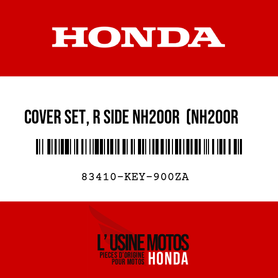 image de 83410-KEY-900ZA COVER SET, R SIDE NH200R  (NH200R GLEN GRAY)