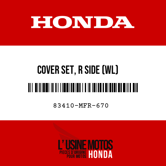 image de 83410-MFR-670 COVER SET, R SIDE (WL)