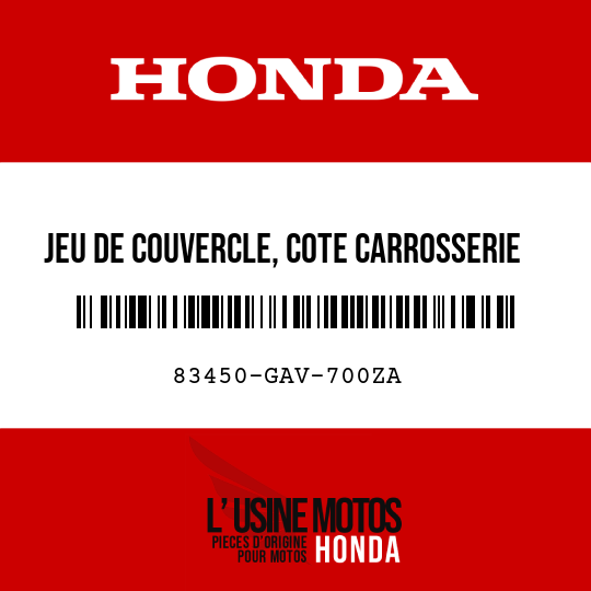 image de 83450-GAV-700ZA JEU DE COUVERCLE, COTE CARROSSERIE D (WL) TYPE1