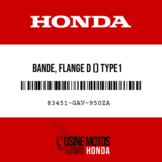 image de 83451-GAV-950ZA BANDE, FLANGE D () TYPE1